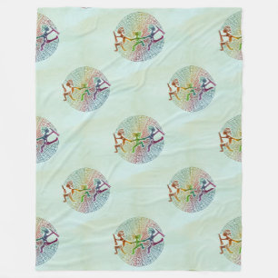 Kokopelli - Native American Seamless Pattern 5 Fleece Blanket