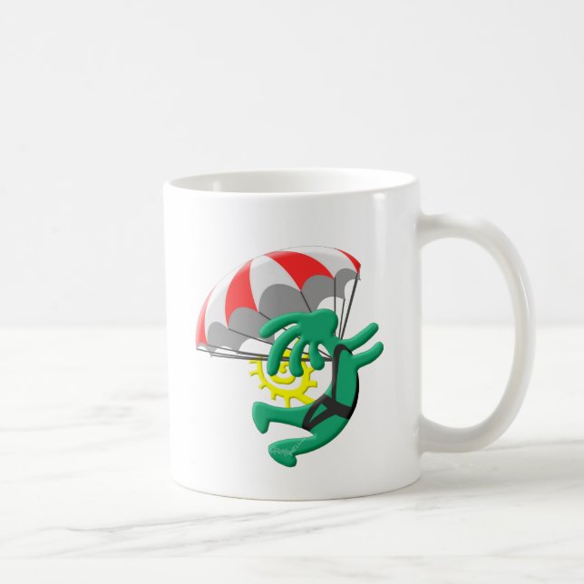 Kokopelli Native American Skydiver Coffee Mug (Right)