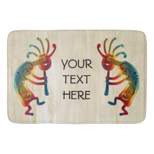 KOKOPELLI ornaments + your ideas Bath Mat