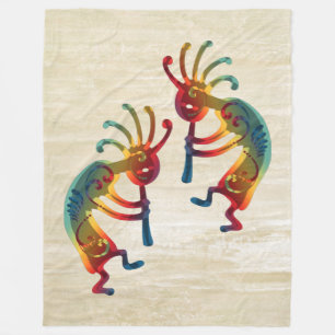 KOKOPELLI ornaments + your ideas Fleece Blanket