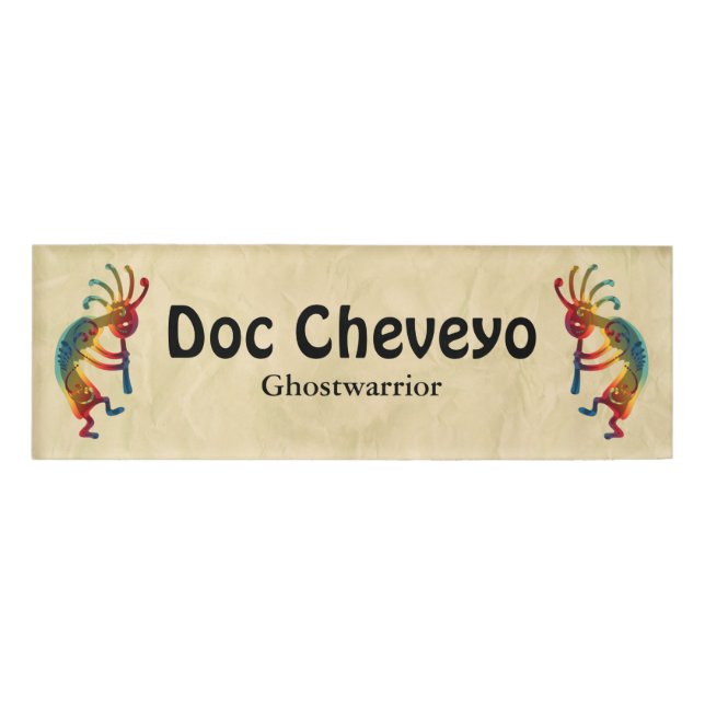 KOKOPELLI ornaments + your ideas Name Tag (Front)