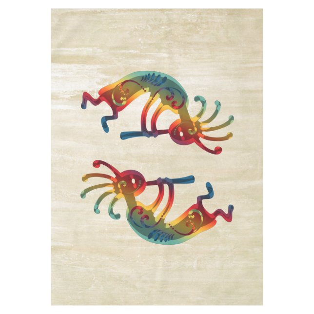 KOKOPELLI ornaments + your ideas Tablecloth (Front)