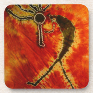 Kokopelli Phat Dyes Tie Dyes Coaster