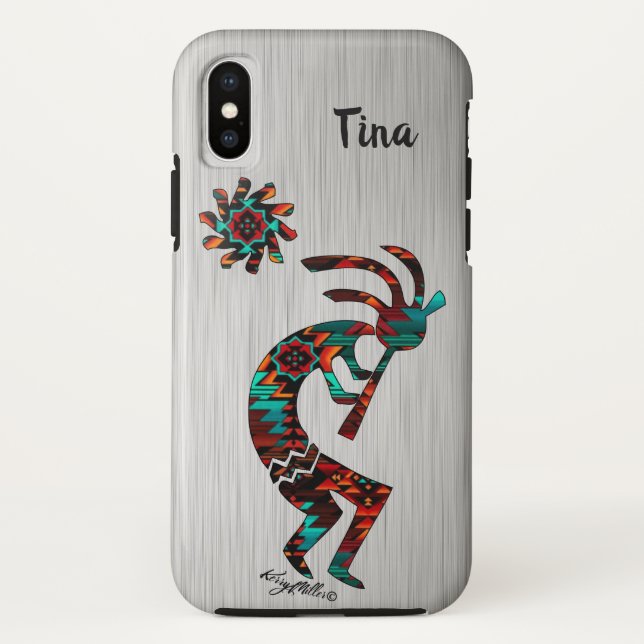 KOKOPELLI  PLAYING THE FLUTE Case-Mate iPhone CASE (Back)