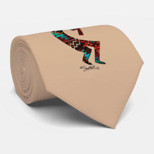 Kokopelli Playing The Flute Tie