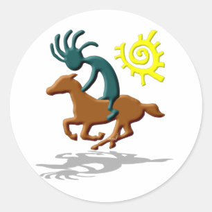 Kokopelli Pony Classic Round Sticker