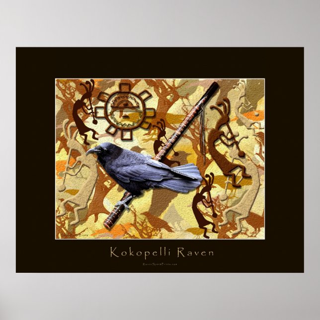 KOKOPELLI RAVEN Art Poster (Front)
