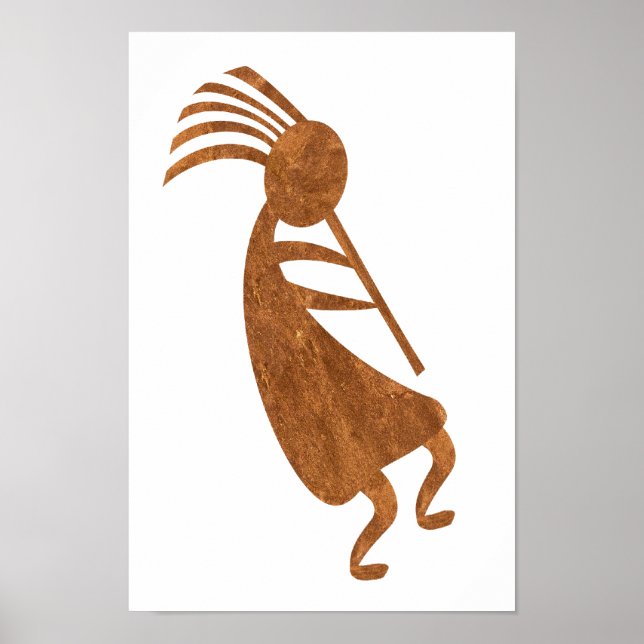 Kokopelli Rust Color Poster (Front)