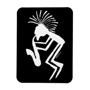 Kokopelli Saxaphone Player Petroglyph Magnet
