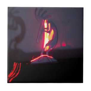 Kokopelli Shadows and Fire Tile