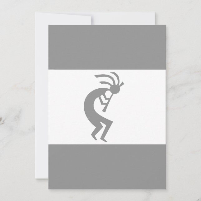Kokopelli silver white1 card (Front)