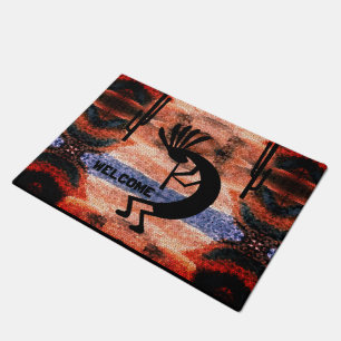 Kokopelli Southwest Desert Landscape Doormat
