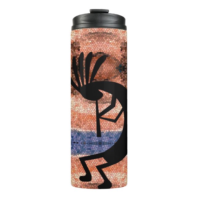 Kokopelli Southwest Desert Landscape Thermal Tumbler (Front)