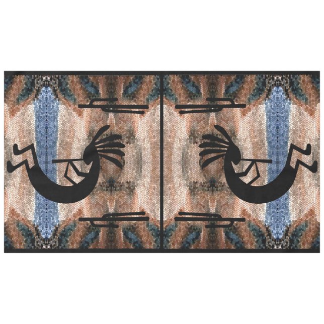 Kokopelli Southwest Desert Mosaic  60 x 104 Tablecloth (Front (Horizontal))