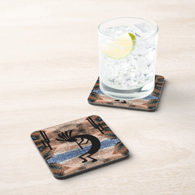 Kokopelli Southwest Desert Mosaic Coaster (Right Side)