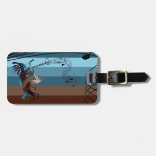 Kokopelli Southwest Music Luggage Tag