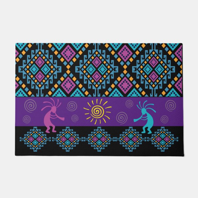 Kokopelli Southwest Rug (Front)