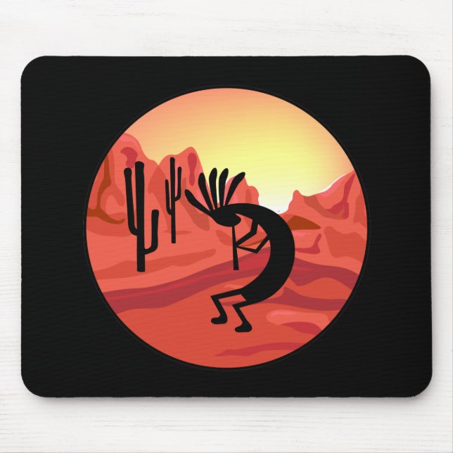 Kokopelli Southwest Sunset Mousepad (Front)