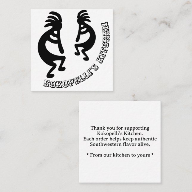 Kokopelli Southwestern Custom Thank You Insert (Front/Back)