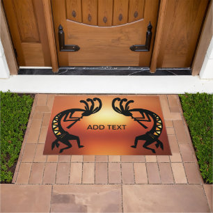 Kokopelli Southwestern Desert Sunset Doormat