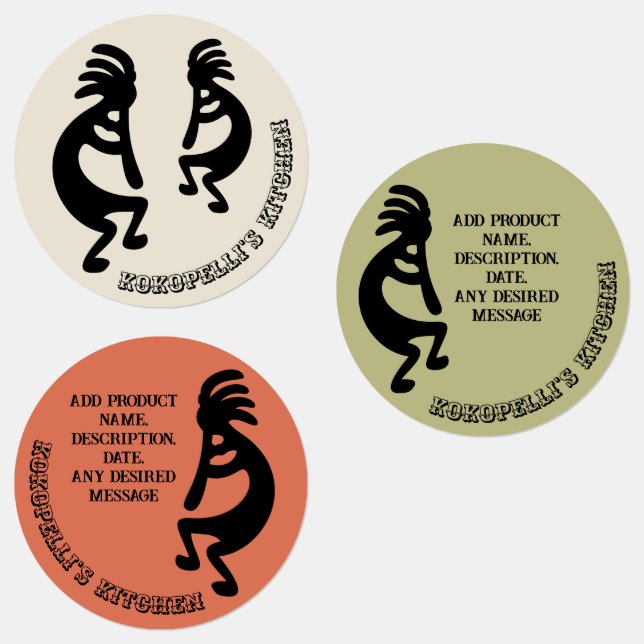 Kokopelli Southwestern Tan Sage Terra Cotta Set of (Group)