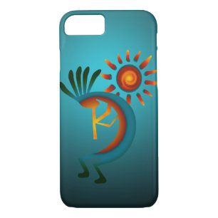 Kokopelli Sun Southwest Turquoise iPhone 8/7 Case