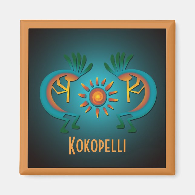 Kokopelli Sun Template Magnet (Front)