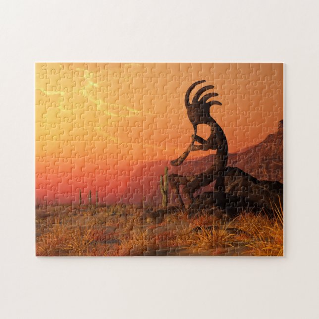 Kokopelli Sunset Jigsaw Puzzle (Horizontal)
