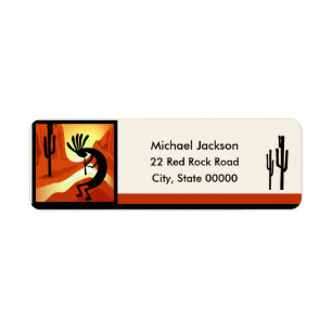 Kokopelli Sunset Return Address  Label