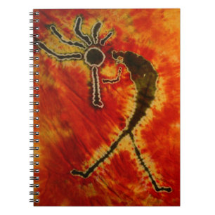 Kokopelli Tie Dye Notebook