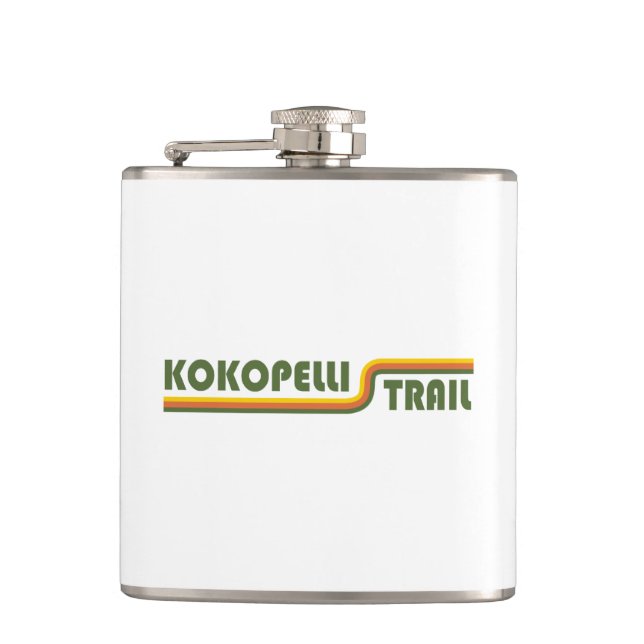 Kokopelli Trail Hip Flask (Front)