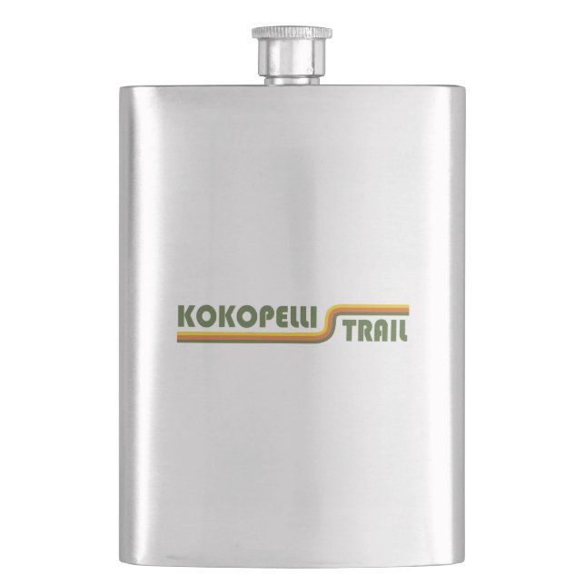 Kokopelli Trail Hip Flask (Front)
