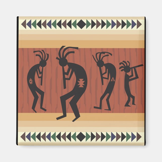 Kokopelli Tribal Design Magnet (Front)
