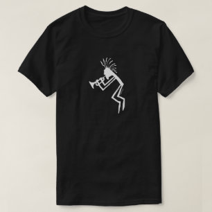 Kokopelli Trumpet Player Petroglyph T-Shirt