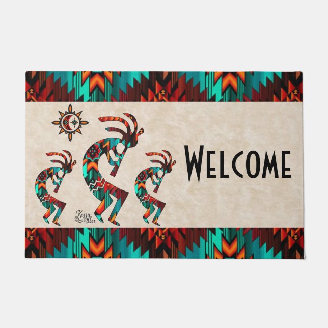 Kokopelli Welcome Doormat (Front)