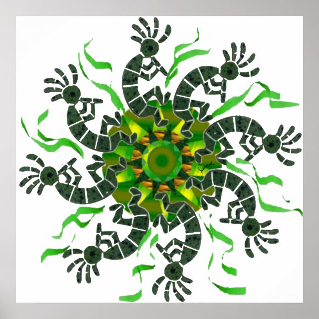 Kokopelli Wheel Print (Front)