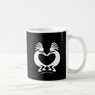 Kokopelli with heart coffee mug