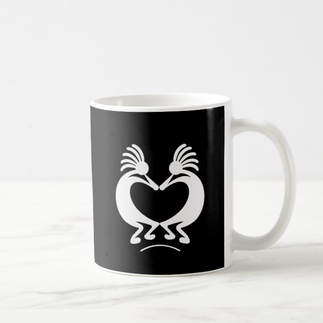 Kokopelli with heart coffee mug (Right)