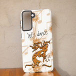 Kokopelli With Musical Notes Artwork Samsung Galaxy Case<br><div class="desc">This design features a right facing merrymaker Kokopelli playing music over a white background with musical notes. Fill in the template field with your name or initials,  remove all text or edit using the design tool to select a font style,  size,  and colour you like.</div>