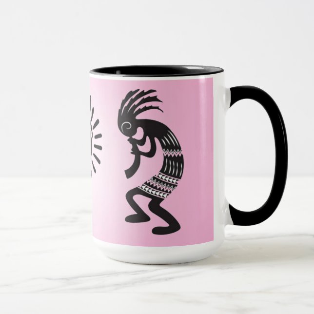 Kokopelli With Native American Sun Symbol Mug (Right)