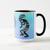 Kokopelli With Native American Sun Symbol