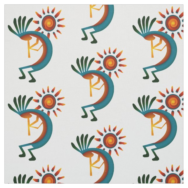Kokopelli with Sun Fabric (Swatch)