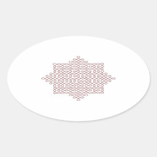 Kolam Art#1 Oval Sticker