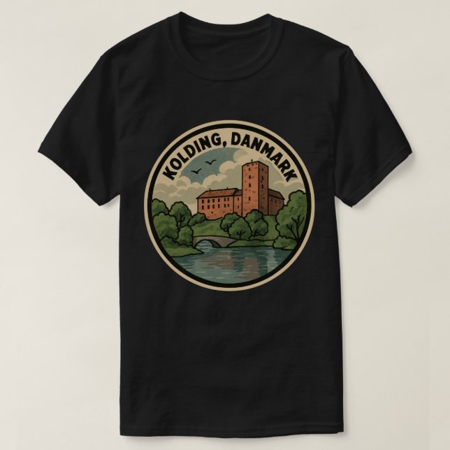 Kolding Denmark Castle T-Shirt (Design Front)