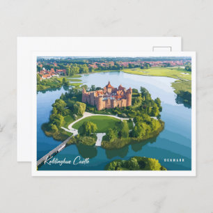 Koldinghus Castle Denmark Illustration Travel Postcard