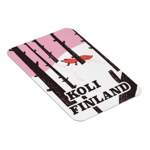 Koli Finland vintage travel poster Magnet