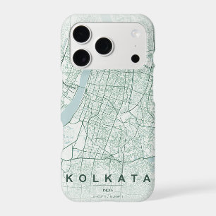 Kolkata India City Map Minimal Design
