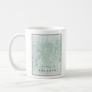 Kolkata India City Map Minimal Design Coffee Mug