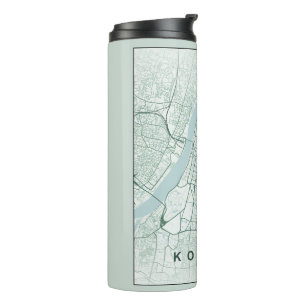 Kolkata India City Map Minimal Design Coffee Thermal Tumbler
