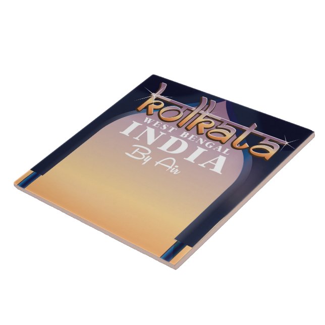 Kolkata - West Bengal India vacation poster Ceramic Tile (Side)